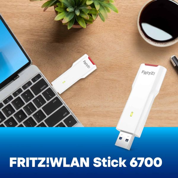 WLAN FRITZ STICK 6700 EDITION INTERNATIONAL 6448 Mbit/s Wit, Rood (20003188)