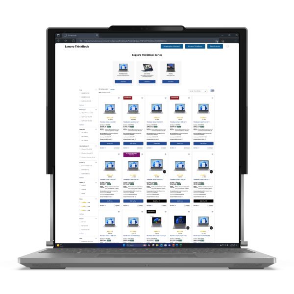 Lenovo ThinkBook Plus G6 Rollable Copilot+ PC Intel Core Ultra 7 258V Laptop 42,4 cm (16.7") 32 GB LPDDR5x-SDRAM 1 TB SSD Wi-Fi 7 (802.11be) Windows 11 Pro Frans Grijs (21TR0000FR)