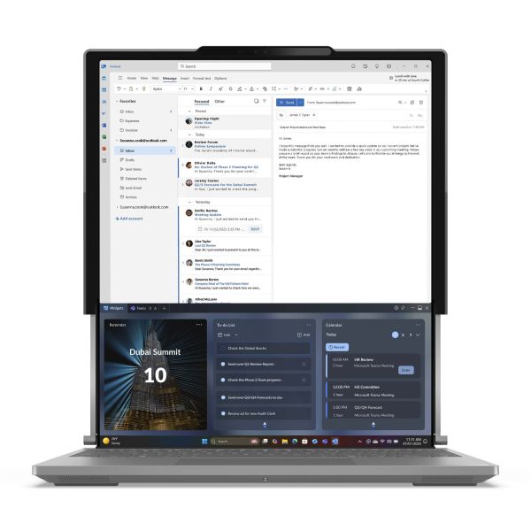 Lenovo ThinkBook Plus G6 Rollable Copilot+ PC Intel Core Ultra 7 258V Laptop 42,4 cm (16.7") 32 GB LPDDR5x-SDRAM 1 TB SSD Wi-Fi 7 (802.11be) Windows 11 Pro Frans Grijs (21TR0000FR)