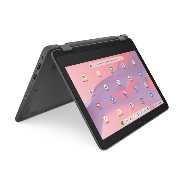 Lenovo 300e Yoga Chromebook Gen 4 MediaTek Kompanio 520 29,5 cm (11.6") Touchscreen HD 8 GB LPDDR4x-SDRAM 64 GB eMMC Wi-Fi 6 (802.11ax) ChromeOS Frans Grijs (82W2000KFR)