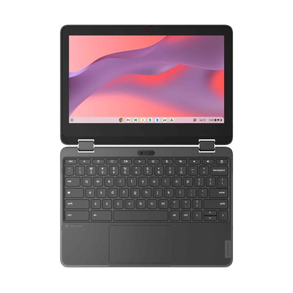 Lenovo 300e Yoga Chromebook Gen 4 MediaTek Kompanio 520 29,5 cm (11.6") Touchscreen HD 8 GB LPDDR4x-SDRAM 64 GB eMMC Wi-Fi 6 (802.11ax) ChromeOS Frans Grijs (82W2000KFR)