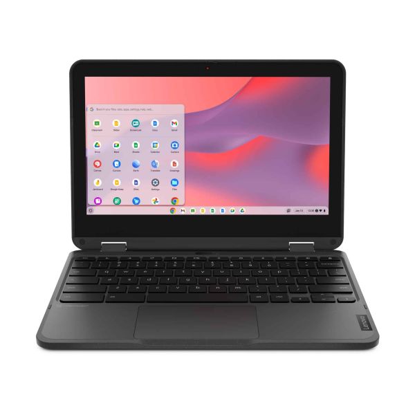 Lenovo 500e Chromebook Gen 4s Intel® N N100 29,5 cm (11.6") Touchscreen HD 8 GB LPDDR5-SDRAM 64 GB eMMC Wi-Fi 6E (802.11ax) ChromeOS Frans Grijs (83L4000KFR)