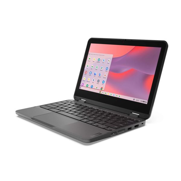 Lenovo 500e Chromebook Gen 4s Intel® N N100 29,5 cm (11.6") Touchscreen HD 8 GB LPDDR5-SDRAM 64 GB eMMC Wi-Fi 6E (802.11ax) ChromeOS Frans Grijs (83L4000KFR)