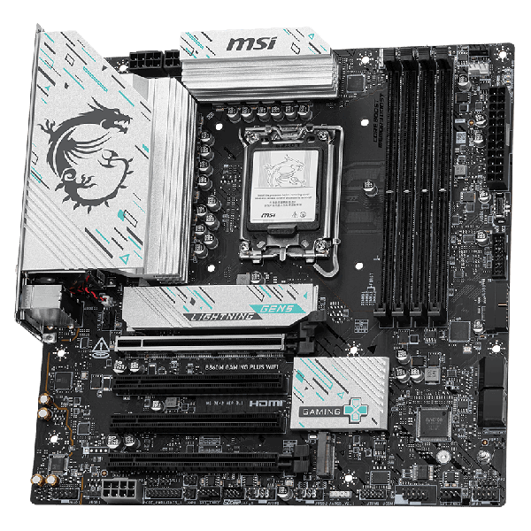MSI B860M GAMING PLUS Micro ATX Motherboard LGA 1851 DDR5 Wi-Fi 7 Intel B860 (007E42-003R)