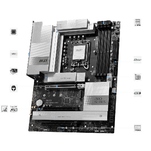 MSI Pro Z890-A Wi-Fi Motherboard Intel LGA 1851 ATX (911-7E32-004)