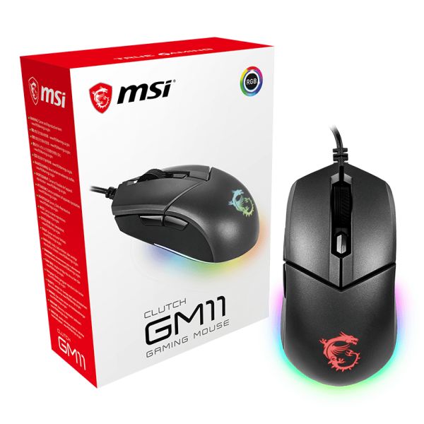 MSI Clutch GM11 muis Gamen Linkshandig USB Type-A Optisch 5000 DPI (S12-0401650-CLA)