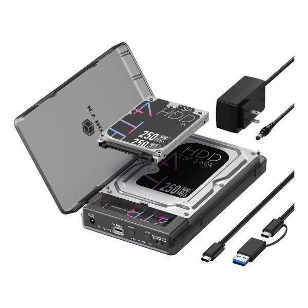ICY BOX IB-3882MSCL-CU31 HDD-/SSD-behuizing Zwart M.2/2.5"/3.5" (IB-3882MSCL-CU31)
