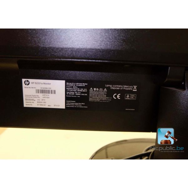 HP S2331A LCD Monitor Assembly (603041-050)