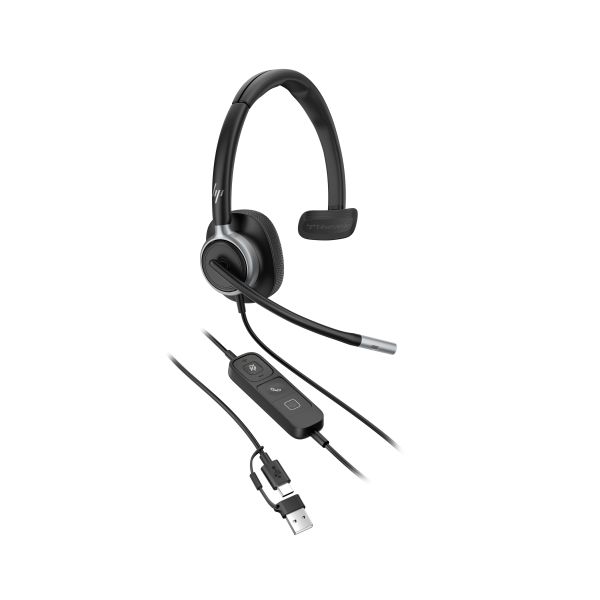 HP Poly Mission 615 Monaural USB Wired Headset (C01C3AA)