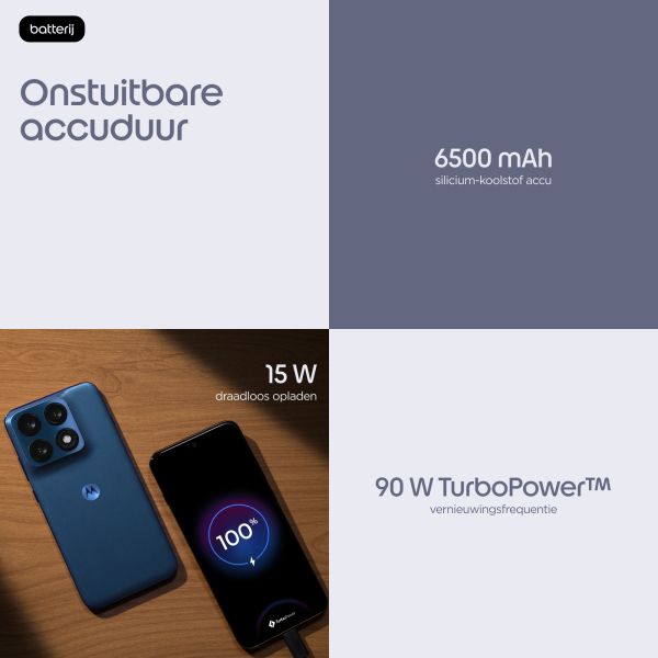 Motorola edge 70 pro 17,2 cm (6.78") Dual SIM Android 16.0 5G USB Type-C 8 GB 256 GB 6500 mAh Donkerblauw (PBC20079SE) Motorola edge 70 pro 17,2 cm (6.78") Dual SIM Android 16.0 5G USB Type-C 8 GB 256 GB 6500 mAh Donkerblauw (PBC20079SE)