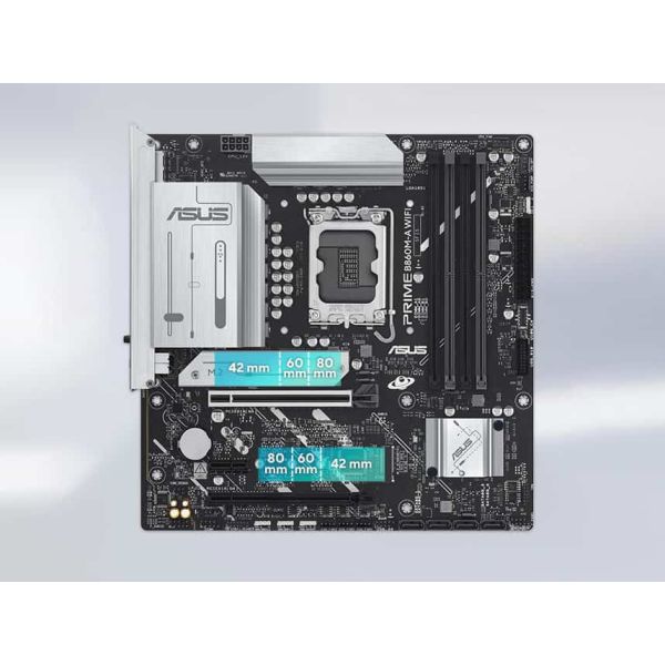 ASUS Motherboard B860 Express A1851 Micro-ATX DDR5 Memory 4 Memory Slots (PRIME B860M-A WIFI)