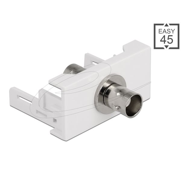 DELOCK Easy 45 Modul BNC Buchse zu BNC Buchse weiß (91813)