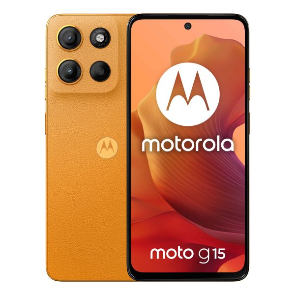 Motorola moto g15 17,1 cm (6.72") Dual SIM Android 15 4G USB Type-C 4 GB 128 GB 5200 mAh Oranje (PB6E0000SE) Motorola moto g15 17,1 cm (6.72") Dual SIM Android 15 4G USB Type-C 4 GB 128 GB 5200 mAh Oranje (PB6E0000SE)