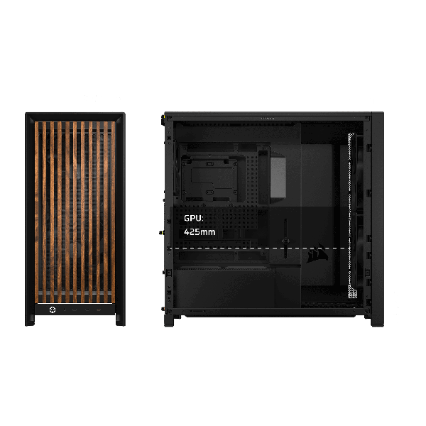 Corsair FRAME 5000D Wood RS Midi-Tower Behuizing Zwart/Walnoot (CC-9011353-WW)