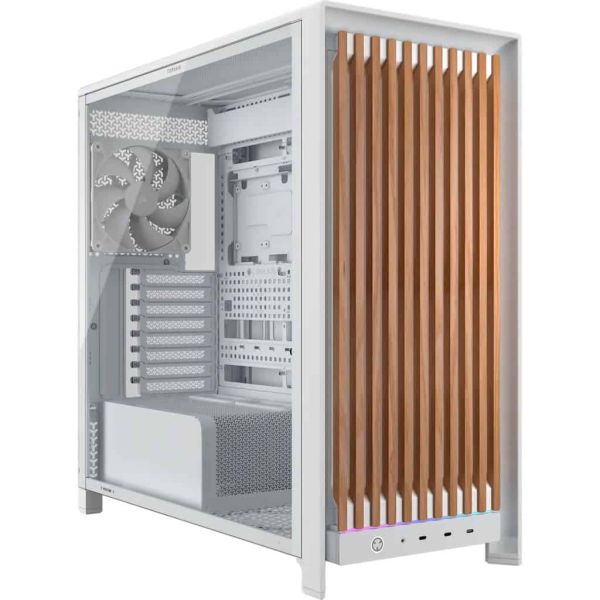 Corsair iCUE 5000D RGB Mid-Tower Behuizing Wit/Eik (CC-9011354-WW)