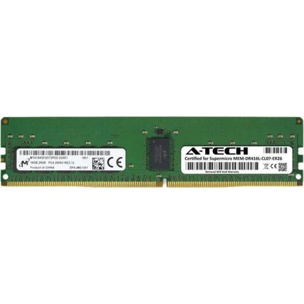 Super Micro Supermicro 16GB 288-Pin DDR4 2666 1.2V 2Rx8 ECC RDIMM (MEM-DR416L-CL07-ER26)