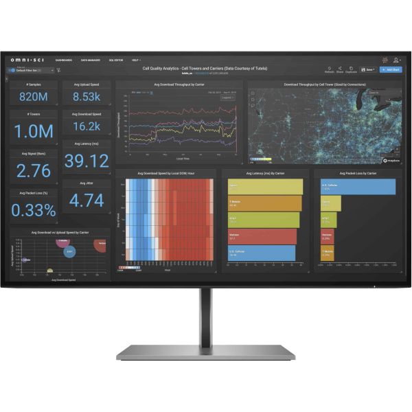 HP Z27q G3 QHD computer monitor 68,6 cm (27") 2560 x 1440 Pixels Quad HD LED Zilver (1C4Z7AA#ABB)