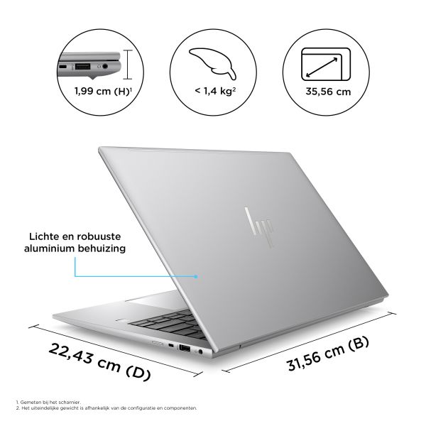 HP ZBook Firefly G10 A AMD Ryzen™ 5 PRO 7640HS Mobiel werkstation 35,6 cm (14") WUXGA 16 GB DDR5-SDRAM 512 GB SSD Wi-Fi 6 (802.11ax) Windows 11 Pro Zilver