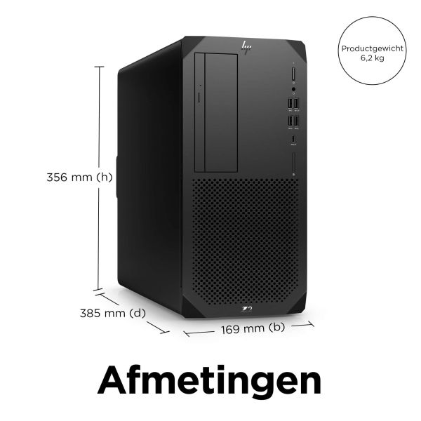 HP Z2 Tower G9 Intel® Core™ i7 i7-14700 32 GB DDR5-SDRAM 1 TB SSD Windows 11 Pro Workstation AI Workstation Zwart