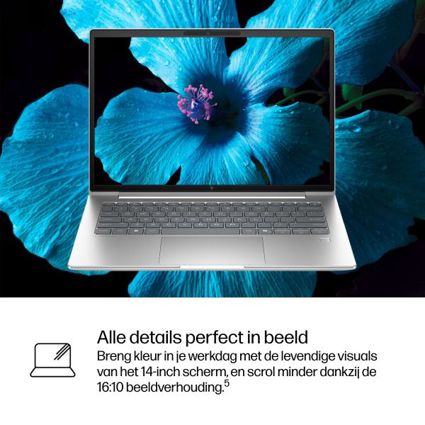 HP EliteBook 6 G1i AI Wolf Pro Security Edition Intel Core Ultra 7 255U Laptop 35,6 cm (14") WUXGA 32 GB DDR5-SDRAM 512 GB SSD Wi-Fi 7 (802.11be) Windows 11 Pro AI PC Zilver (A26ZFEA#ABH)