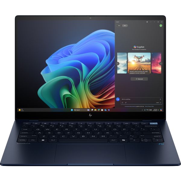 HP EliteBook Ultra 14 G1q Copilot+ PC Snapdragon X1E-78-100 Laptop 35,6 cm (14") Touchscreen 2.2K 32 GB LPDDR5x-SDRAM 1 TB SSD Wi-Fi 6E (802.11ax) Windows 11 Pro Blauw (B69D4ET#ABB)