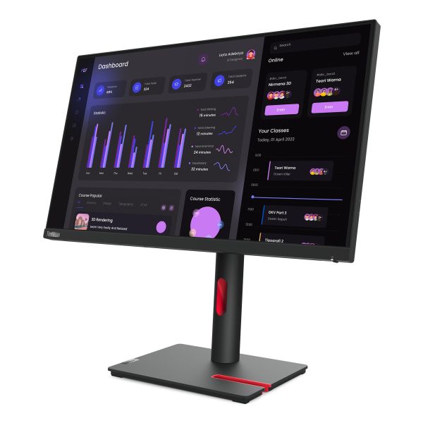 Lenovo ThinkVision T24i-30 computer monitor 60,5 cm (23.8") 1920 x 1080 Pixels Full HD LED Zwart (63CFMATXEU)