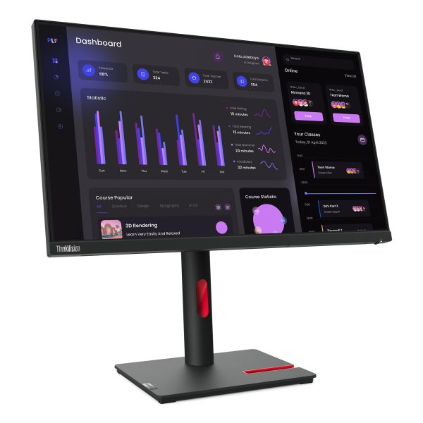 Lenovo ThinkVision T24i-30 computer monitor 60,5 cm (23.8") 1920 x 1080 Pixels Full HD LED Zwart (63CFMATXEU)