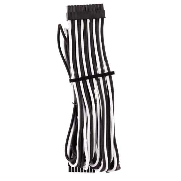 Corsair Premium Sleeved ATX 24-pin Kabel Generatie 4 Wit/Zwart (CP-8920234)