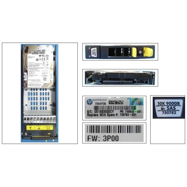 HP 3PAR 900GB SAS HDD M6710 (750782-001-RFB)