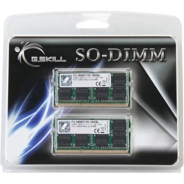 G.Skill SO DDR3 8GB PC 1600 CL11  G.Skill (2x4GB) 8GSL Value 1.35V (F3-1600C11D-8GSL)
