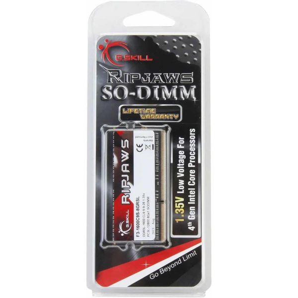 G.Skill SO DDR3 4GB PC 1600 CL9   G.Skill (1x4GB) 4GRSL (F3-1600C9S-4GRSL)