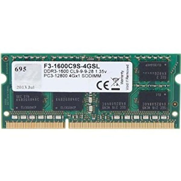 G.Skill SO DDR3 4GB 1600MHz (F3-1600C9S-4GSL)