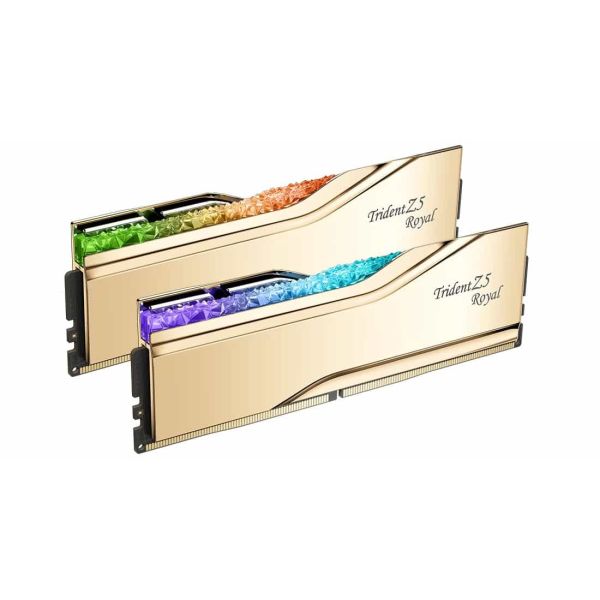 G.Skill DIMM 32 GB DDR5-6000(gold, F5-6000J2836G16GX2-TR5G, Trident Z5 Royal RGB, INTEL XMP) (F5-6000J2836G16GX2-TR5G)