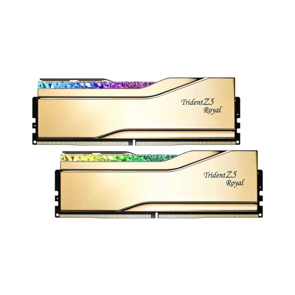 G.Skill 32GB G.Skill DIMM 7200 (2x 16 GB) Dual-Kit (gold, F5-7200J3445G16GX2-TR5G, Trident Z5 Royal, INTEL XMP) (F5-7200J3445G16GX2-TR5G)
