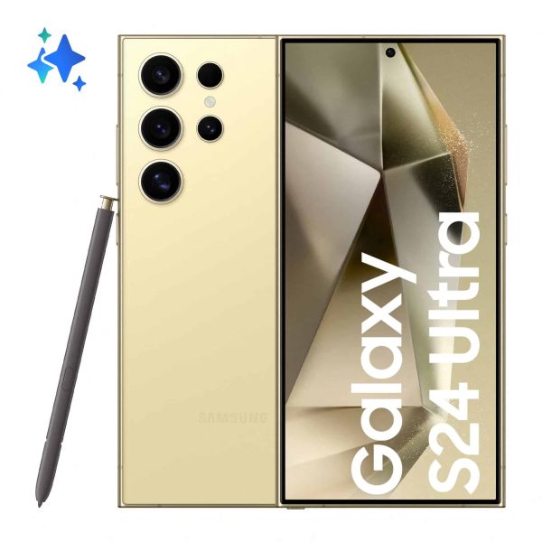 Samsung Galaxy S24 Ultra 17,3 cm (6.8") Dual SIM 5G USB Type-C 12 GB 256 GB 5000 mAh Titanium, Geel (SM-S928BZYGEUE) Samsung Galaxy S24 Ultra 17,3 cm (6.8") Dual SIM 5G USB Type-C 12 GB 256 GB 5000 mAh Titanium, Geel (SM-S928BZYGEUE)