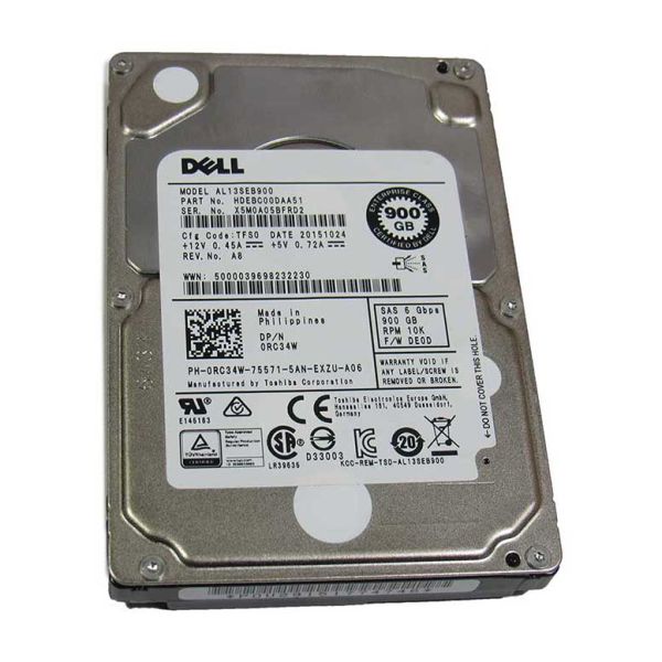 Dell 900GB HDD SAS 10K 2,5 Inch (05J9P-RFB)
