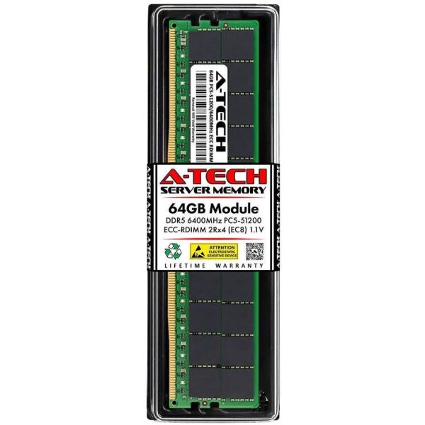 Micron Crucial 64GB DDR5 ECC RDIMM 6400 (MTC40F2046S1RC64BH1)
