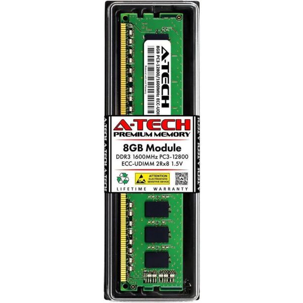 Dell 16GB DDR4-3200 UDIMM ECC 1Rx8 PC4-25600E Geheugenmodule (MTA9ASF2G72AZ-3G2)