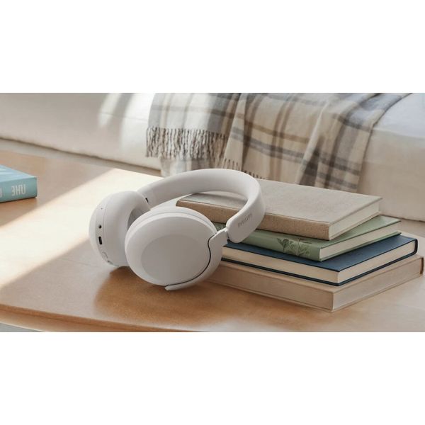 Philips TAH6000WT/00 hoofdtelefoon/headset Bedraad en draadloos Hoofdband Oproepen/muziek Bluetooth Wit (TAH6000WT/00)