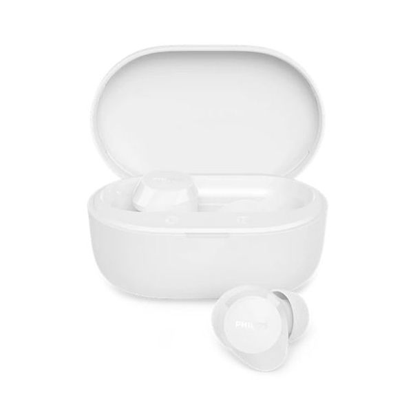 Philips TAT1300WT/00 hoofdtelefoon/headset True Wireless Stereo (TWS) In-ear Oproepen/muziek Bluetooth Wit (TAT1300WT/00)