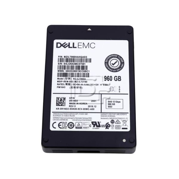 Dell 960GB SSD SAS 12Gb/s 2.5 inch 512n (R1ND2-RFB)