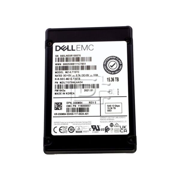 Dell 15.36TB SSD 2.5" SAS 12G Read Intensive (56M84-COMPELLENT-RFB)
