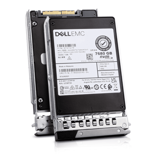 Dell 7.68TB U.2 NVMe 2.5" SSD PCIe Gen3 x4 1 DWPD (HUSMR7676BDP3Y1-DELL_DELLG14)