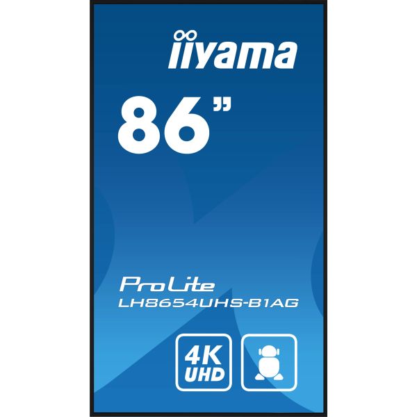 iiyama To Be Updated 2,17 m (85.6") LED Wifi 4K Ultra HD Zwart (LH8654UHS-B1AG) iiyama To Be Updated 2,17 m (85.6") LED Wifi 4K Ultra HD Zwart (LH8654UHS-B1AG)