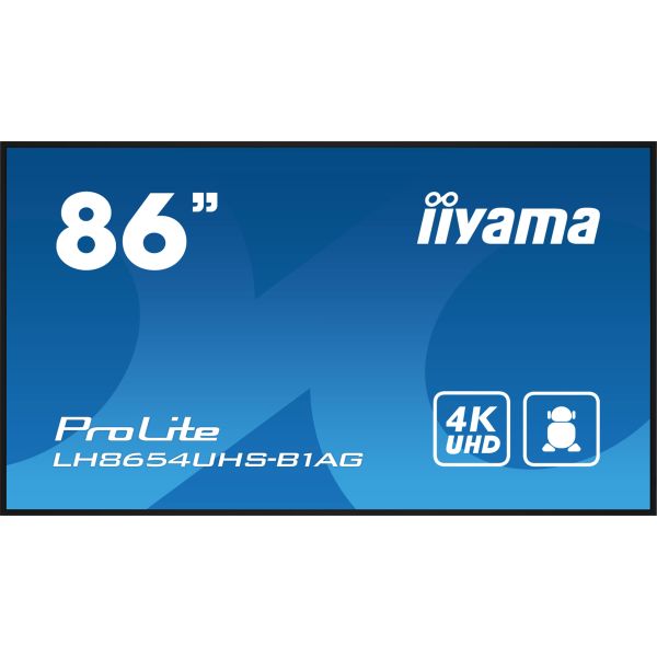 iiyama To Be Updated 2,17 m (85.6") LED Wifi 4K Ultra HD Zwart (LH8654UHS-B1AG) iiyama To Be Updated 2,17 m (85.6") LED Wifi 4K Ultra HD Zwart (LH8654UHS-B1AG)