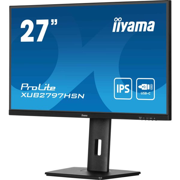 iiyama ProLite XUB2797HSN-B1 computer monitor 68,6 cm (27") 1920 x 1080 Pixels Full HD LED Zwart (XUB2797HSN-B1) iiyama ProLite XUB2797HSN-B1 computer monitor 68,6 cm (27") 1920 x 1080 Pixels Full HD LED Zwart (XUB2797HSN-B1)