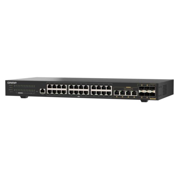 QNAP QSW-M2130-4C2S24T netwerk-switch Managed L2 2.5G Ethernet (100/1000/2500) 1U Zwart (QSW-M2130-4C2S24T)