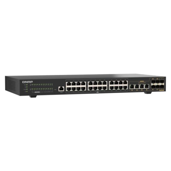 QNAP QSW-M2130-4C2S24T netwerk-switch Managed L2 2.5G Ethernet (100/1000/2500) 1U Zwart (QSW-M2130-4C2S24T)