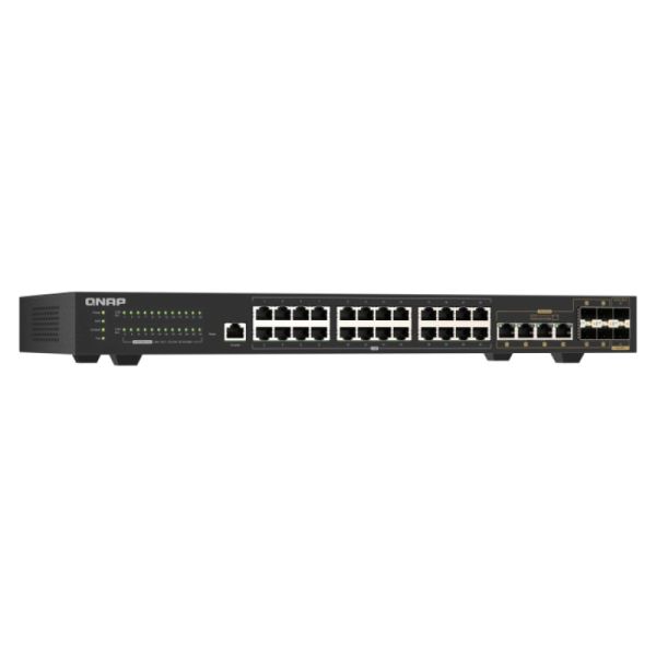 QNAP QSW-M2130-4C2S24T netwerk-switch Managed L2 2.5G Ethernet (100/1000/2500) 1U Zwart (QSW-M2130-4C2S24T)