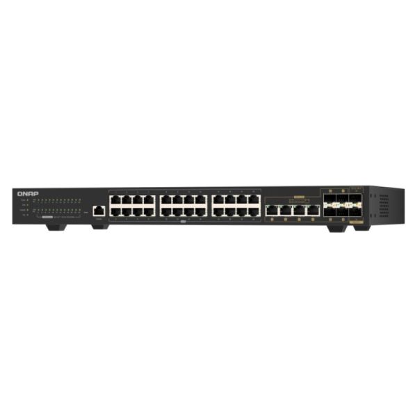 QNAP QSW-M2130-4C2S24T netwerk-switch Managed L2 2.5G Ethernet (100/1000/2500) 1U Zwart (QSW-M2130-4C2S24T)